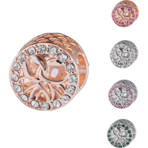 HPXmas Wholesale 5pcs/lot Luxury Micro Pave Zircon Spacer Beads Charm for Bracelet Make Jewelry Diy Bracelet Crystal Bead