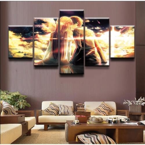 5 pcs set 5D DIY Diamond Painting Full Square/Round Drill Anime Sword 3D Embroidery Cross Stitch diamond mosaic girl amd boy