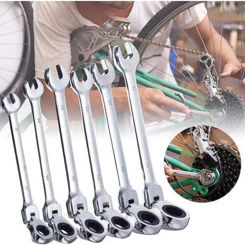 Ratchet Combination Metric Wrench Set Fine Tooth Gear Ring Torque and Socket Wrench Set Nut Tools for Repair A Set of Wrench
