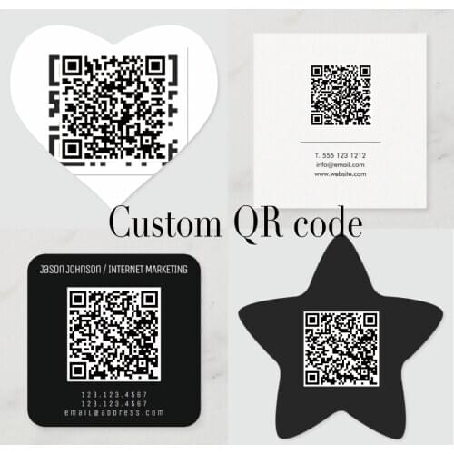 QR Code Customizable Stickers Payment Code WeChat Pay LOGO Personalized Printed Adhesive Waterproof Security Label Stickers