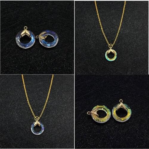 Hot Selling Classic New Natural Crystal Round Necklace Pendant Trend Couple Personality Fashion Accessories Holiday Gifts