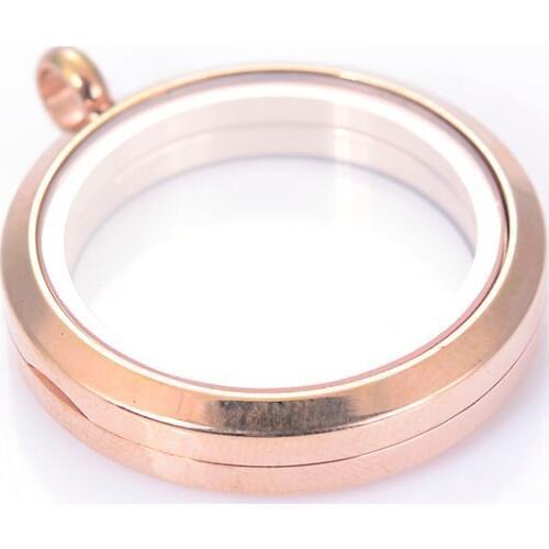 Miasol 30MM DIY Magnetic Open Lock Round Floating Charm Locket Pendant For Diy Necklace Jewelry Making
