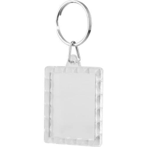 Frame Split Ring Keychain with 10pcs Rectangle Blank Insert Photo 3.5*4.3cm ee