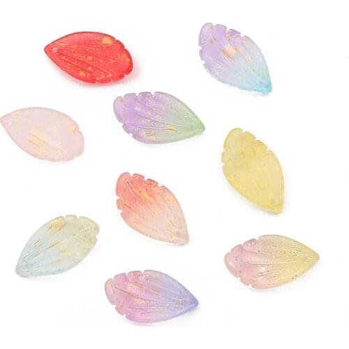 10pcs Iris Flower Petal Lampwork Beads Colorful Glass Bead Charms For Jewelry Making Findings Diy Earrings Hairpin Accessories