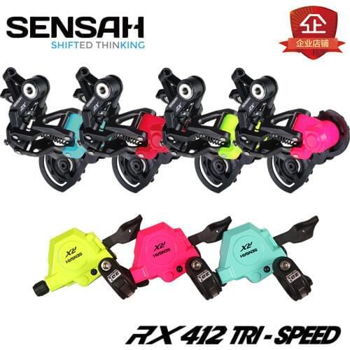 Free shipping NEW SENSAH BMX Shift Lever (1*3-speed) MTB Bike Bicycle Derailleurs Speed Trigger Shifter colour 412 folding bike