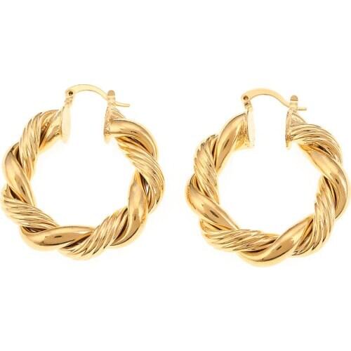 Hoop Earrings for Women Gold Color Earrings Girl Jewelry Arab Africa Earrings Middle East Jewelry Gift