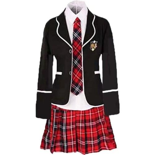 Students Long-sleeved School Uniforms Male Female Japan Korea Jk Uniforms Junior High School Boys Girls Students Blazer Suit Set