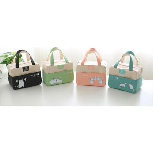 Unisex lunch bag with thermal insulation bag food canvas bag travel essential picnic bag food student work lady thermal bag