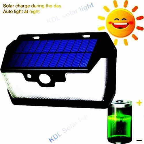 55 LED 900lm Solar Light remote control radar smart Lamp outdoor waterproof door street yard garage camps wall