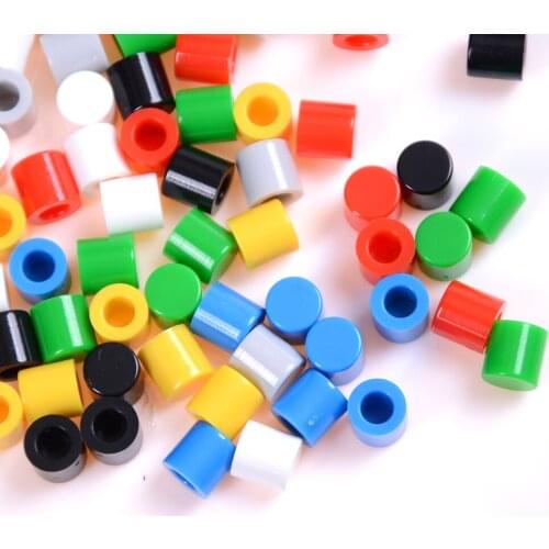 50Pcs/lot Tactile Push Button Switch Cap to 6mm*6mm Self-locking Switch Button Cap Round Key Caps Wholesale