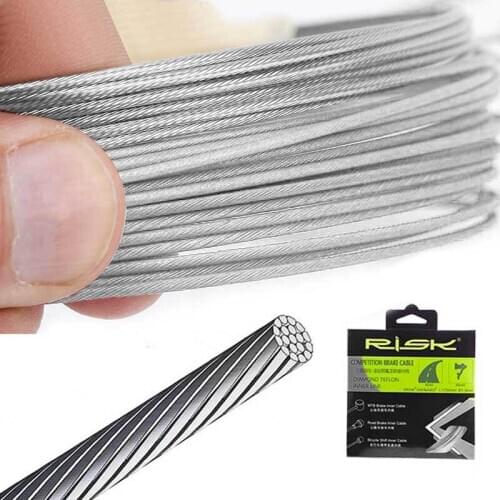 Quality RISK Stainless Steel Bicycle Shifter Brake Inner Cable Wire For Bicycle MTB Road Bike Front Rear Derailleur 1700/2100mm