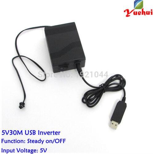 NEW Style 5V 30M USB Port EL wire driver powered by Mobile battery for driving 1-30m EL wire or EL Tape For Wedding Decoration