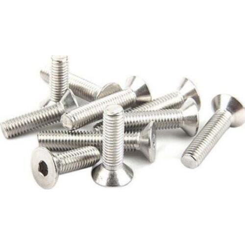 50PCS M1.6 Allen Bolt Hex Socket Flat Head Screw Steel Bolts Screws M1.6 x 3mm Free Shipping