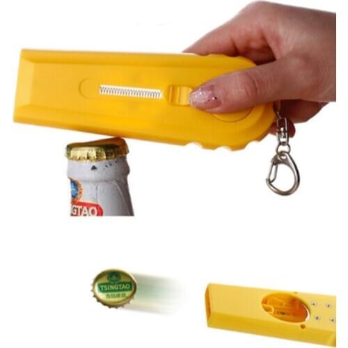 High Quality Kitchen Cooking Tool Portable Flying Cap Zappa Beer Drink Bottle Opener Opening Cap Launcher Top Shooter Gun