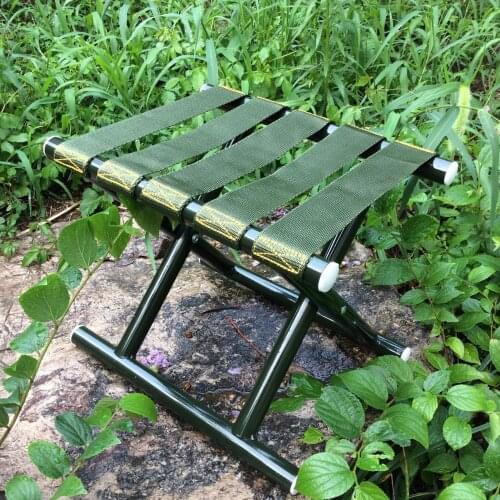 Green Camping Hiking Barbecue Rest Folding Chair Outdoor Hiking Travel Portable Chair Super Strong Folding Stool Heavy Duty Seat