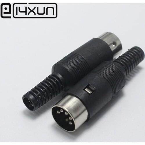 1pcs/lot 5 Pin DIN Male Plug Connector with Plastic Handle 5 PIN DIN Wire Converter 5 PIN Plug DIN DIY Keyboard/Mouse Cable
