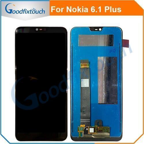 10pcs For Nokia 6.1 Plus 6.1Plus X6 LCD Display And Touch Screen Digitizer Assembly Replacement Parts For Nokia X6 6.1Plus 6.1P