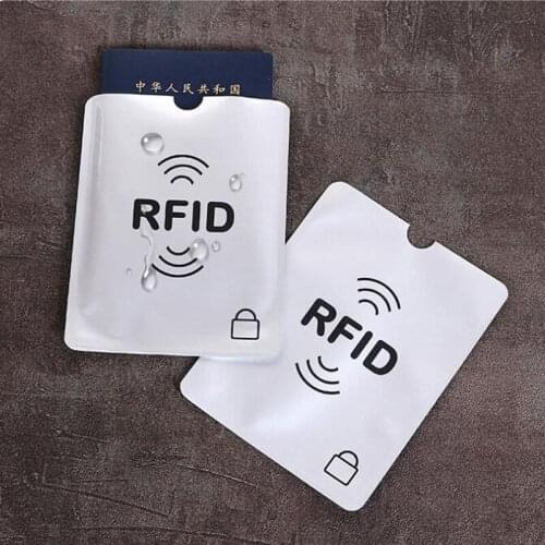 10Pcs/Lot Anti Theft Bank Credit Card Protector NFC RFID Blocking Cardholder Wallet Cover Aluminium Foil ID Business Card Case