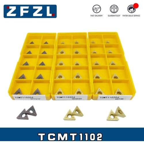 10pcs TCMT110204-VP15TF UE6020 US735 CNC turning carbide inserts TCMT and external turning tools CNC machining center