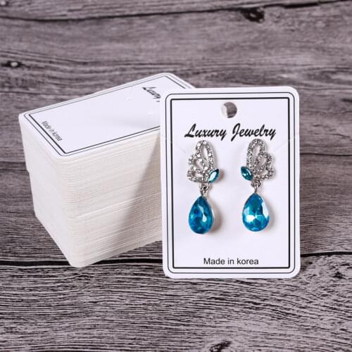 100pcs cards Newest Arrived Popular Earring Cards Paperboard Jewelry Display Cardboard Hot Fashion Design Card 5x7cm