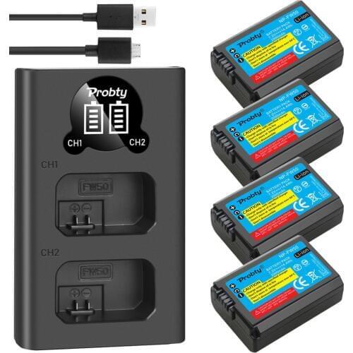 2000mAh NP FW50 NP-FW50 Battery AKKU + LED USB Dual Charger for Sony NEX-7 NEX-5N NEX-5R Alpha a5000 a6000 DSC-RX10 a7II a7S