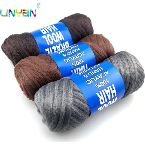 5 pieces *70g Brazilian wool hair yarn for braiding retardant synthetic fiber for braiding African twisting wig hairpiece t3
