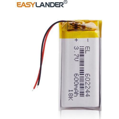 602044 600mAh Rechargeable Battery 3.7v Li Ion Po Lithium Polymer Batteries For Voice Recorder Backup Power PC
