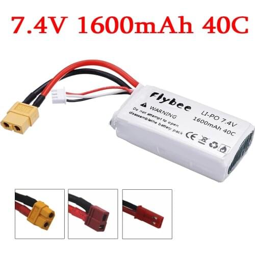 7.4V battery For Remote Control Rc Car Spare Parts 7.4v 1600mah 40C Lipo Battery For 9125 12428 RC car Drone Boats Accessories