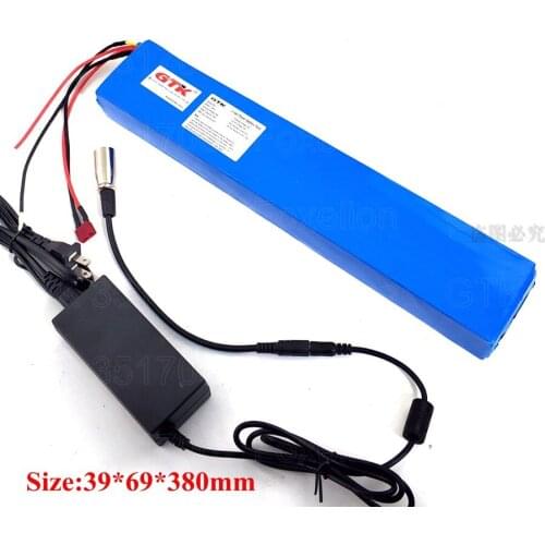 Long strip ultra thin battery 36v 500w electric bike battery 36v 14ah 36v 15Ah scooter SXT Buddy pack with 2A charger