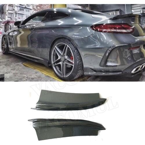Carbon Fiber Rear Bumper Lip Diffuser Splitters for Benz C class C205 C200 C250 C260 C300 C43 C63 S AMG Coupe 2015 - 2020