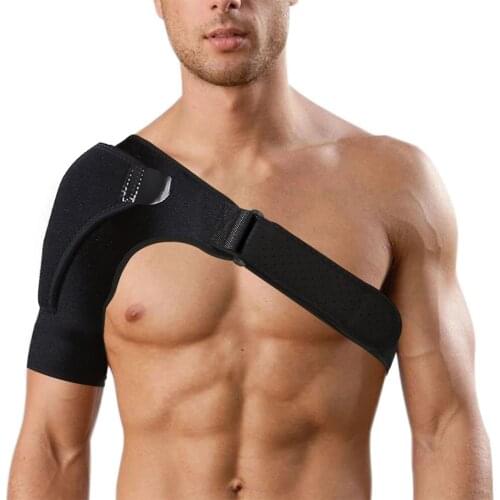 Shoulder Bandage Protector Brace Joint Pain Injury Shoulder Support Strap Training Sports Equipment Adjustable Left/Right Men