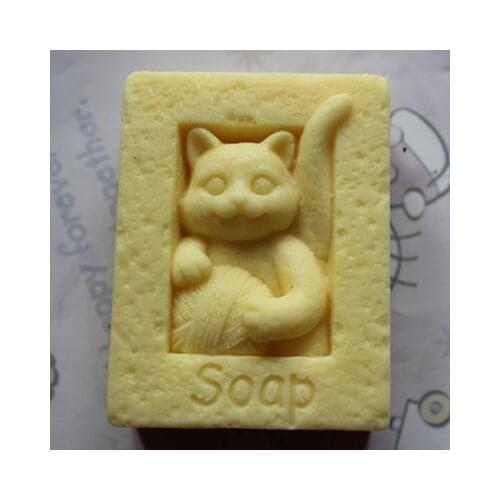 C186 soap mold/handmade soap mold/silicone mold/soap die/silica gel soap die cute cat