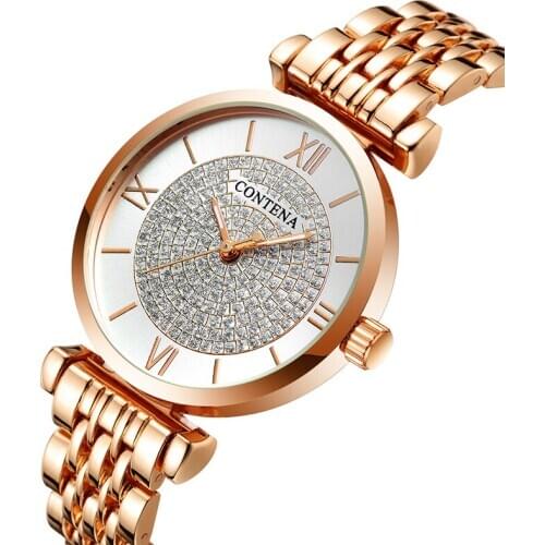 Watches Women Luxury Stainless Steel Watch Womens Quartz Bracelet Watch Womens Fashion Wristwatches Whatch Reloj Montre Femme