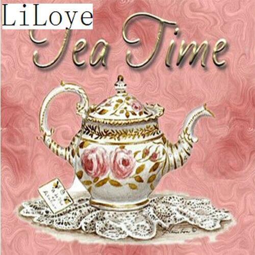 Diy diamond painting cross stitch kits full 5D diamond embroidery Teapot icon diamond mosaic picture Hand-made Home Decor FZ515