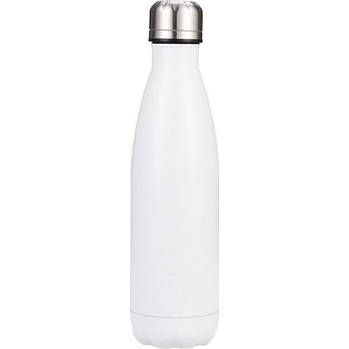 Double Stainless Steel 500ml Thermos Cup Round And Smooth Cup Mouth Cup Cover And Cup Body Portable Leak-proof Flask Thermos Cup