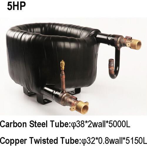 5HP Coaxial Heat Exchanger Heat Pump Water Heater Condenser Copper Tube Coils