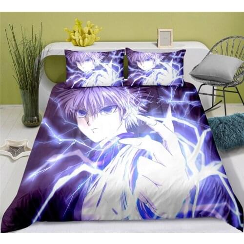HUNTER X HUNTER 3d Printed Duvet Cover Sets Pillowcases Popular Cartoon Bedding Set Twin Full Queen King Size for Bedroom Decor