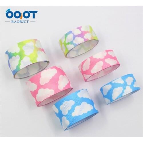 1-1/2'' and1“Clouds Printed Grosgrain Ribbon Ribbons For Hair Bows RibbonFor Gift Wrapping Ribbon For Crafts ,L-20522-391