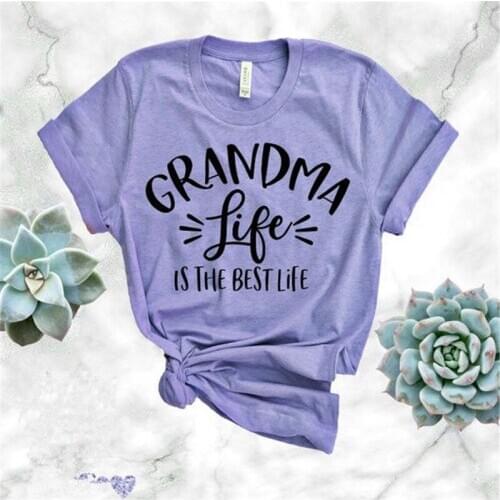 Grandma Fashion Summer Letters print Women tshirt Cotton Casual Funny t shirt For Lady Girl Top Tee Hipster 5 Colors Drop Ship