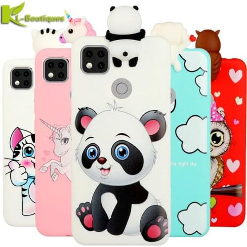 Soft Phone Case on For Fundas Xiaomi Redmi 9C Case 3D Panda Silicone Cover na sFor Xiaomi Redmi 9C Cases Redmi9C 9 C NFC Coque