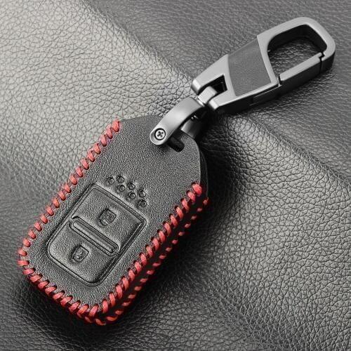 New Design Leather Smart Remote Key Case Keychain For Honda HRV HR-V Vezel Jazz Crosstour XRV Jed Pilot Accord Civic Fit Freed