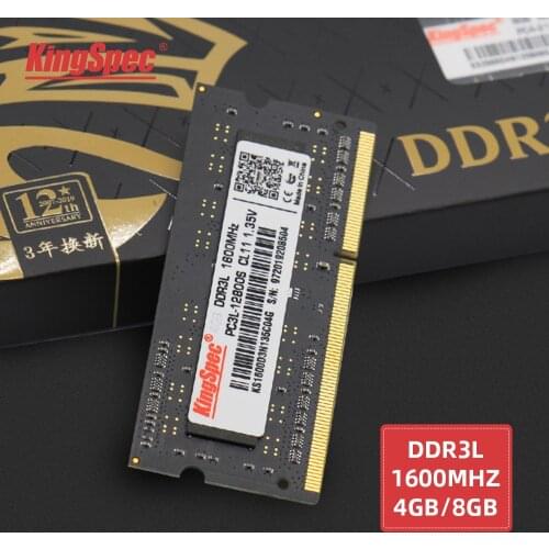 KingSpec memoria ram ddr3 DDR3L 4GB 8GB 1600mhz 204 Pin For Intel Laptop ddr3L 1.35V Notebook Computer accessories ddr3 notebook