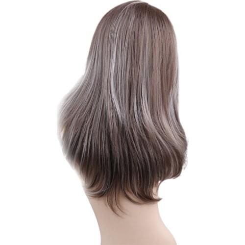 Long Synthetic Hair Wigs Ombre Blend Hairpieces Curly Wavy Heat Resistant for Cosplay, Party, Costume,Wedding