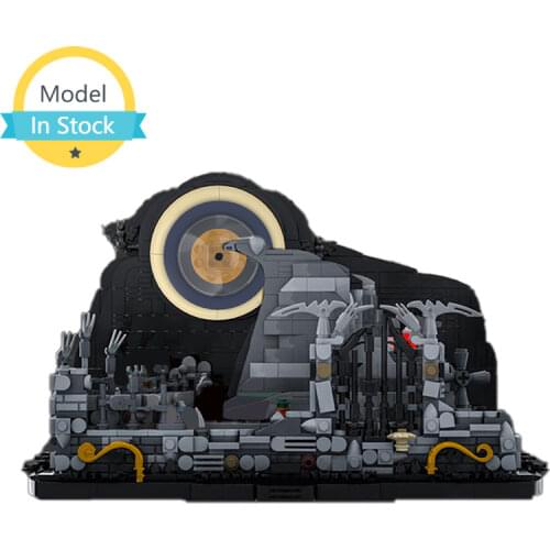 MOC Frightened Spiral Hill Scene Pumpkin Funny Frightening Building Block Model Halloween Lifelike Force of Brick Childrens Toy