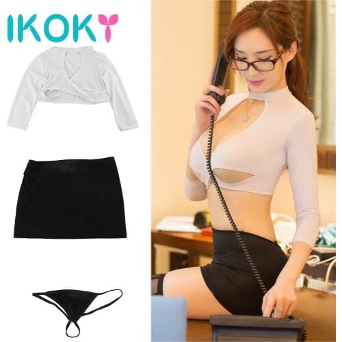 Sexy Secretary Uniform Set Cosplay Role Play Clothes Porn Costumes Nightclub Dress Sex Underwear For Women Adult Products Erotic