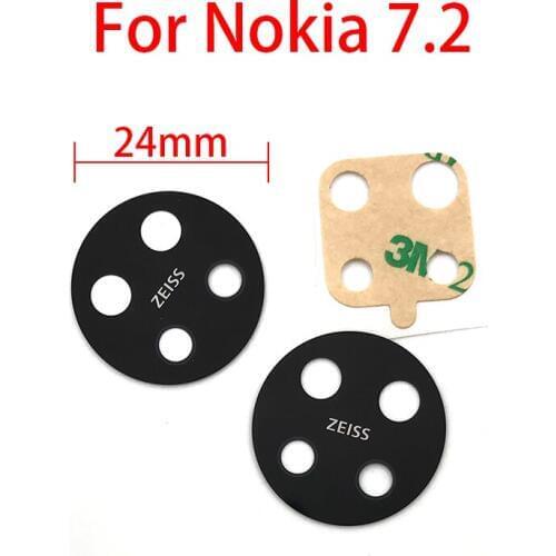 10pcs/lots For Nokia 7.2 Camera Glass Rear Back Camera Lens Glass + Sticker