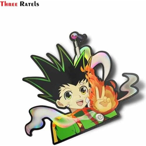 Three Ratels A941 Creative Car Sticker Gon Peeker Vinyl JDM Graffiti Peeking Car Window No Reflective Decal