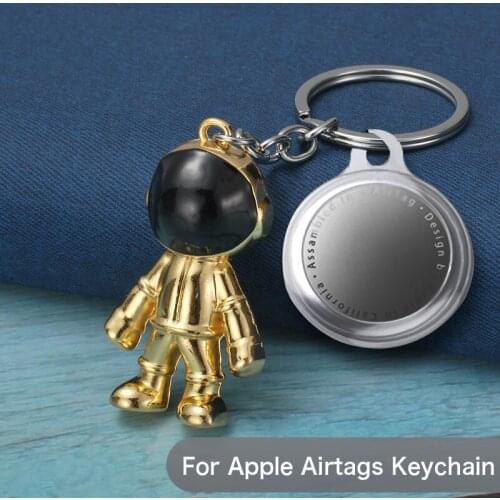 New For Apple Airtag Protective Sleeve Silicone Cover 3D Astronaut Spaceman For Apple Locator Tracker Anti-lost Device Keychain