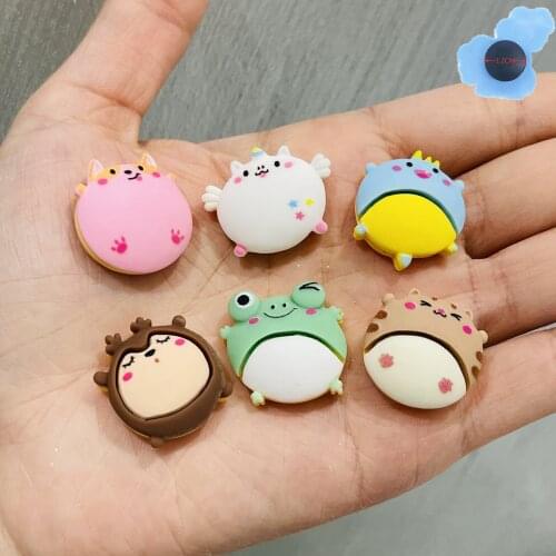 1pcs Cute Frog Animal Resin Shoes Accessories Shoes Decorations Croc Jibz Charm DIY Bracelet Kids X-mas Presents