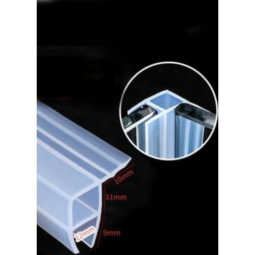 3 meters silicone rubber bath shower screen door window glass seal strip weatherstrip for 12mm glass
